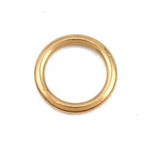 Dichte Ringetjes Premium RVS Goud 6x0.8mm - per stuk-Onderdelen-Kraaltjes van Renate