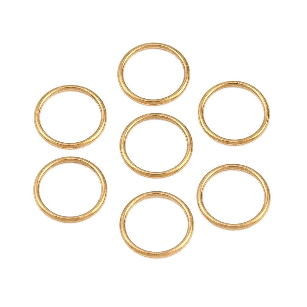 Dichte Ringetjes Premium RVS Goud 7x0.6mm - per stuk-Onderdelen-Kraaltjes van Renate
