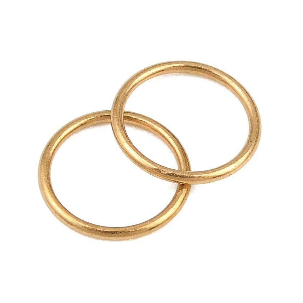 Dichte Ringetjes Premium RVS Goud 7x0.6mm - per stuk-Onderdelen-Kraaltjes van Renate
