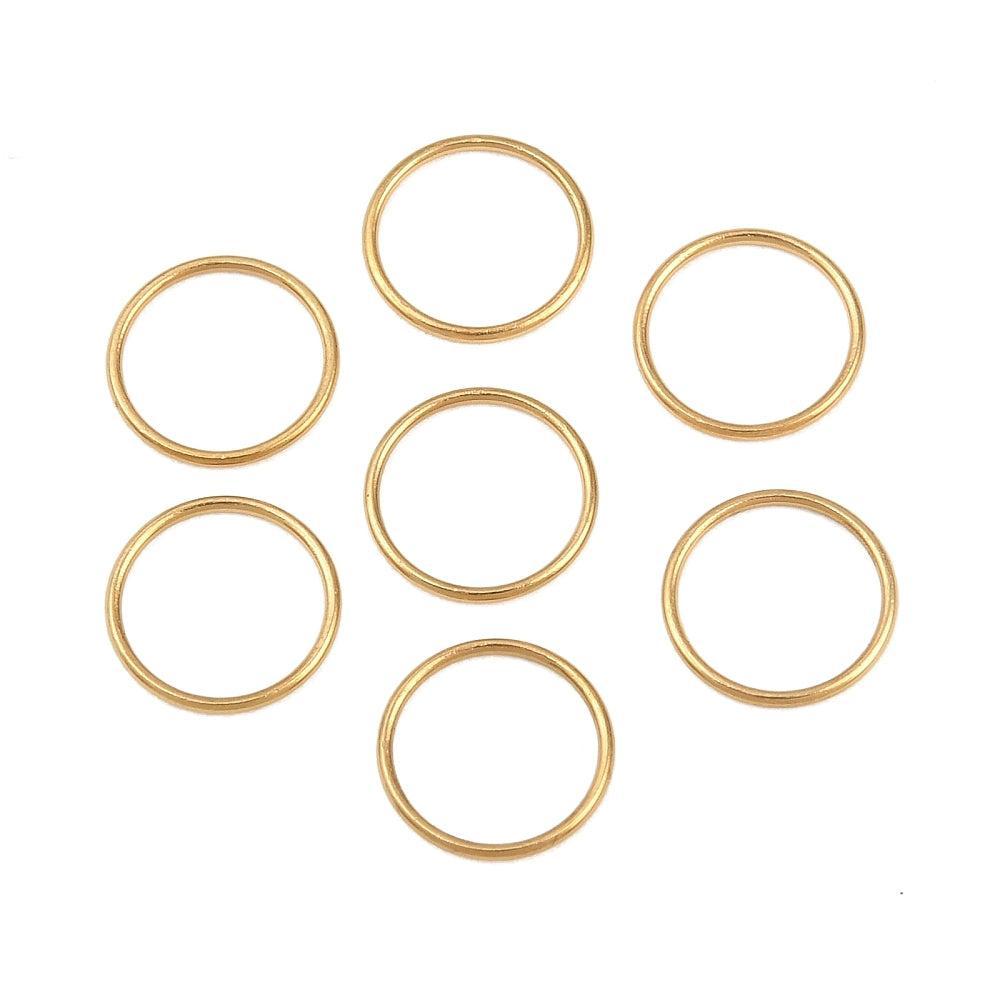 Dichte Ringetjes Premium RVS Goud 8x0.6mm - per stuk-Onderdelen-Kraaltjes van Renate