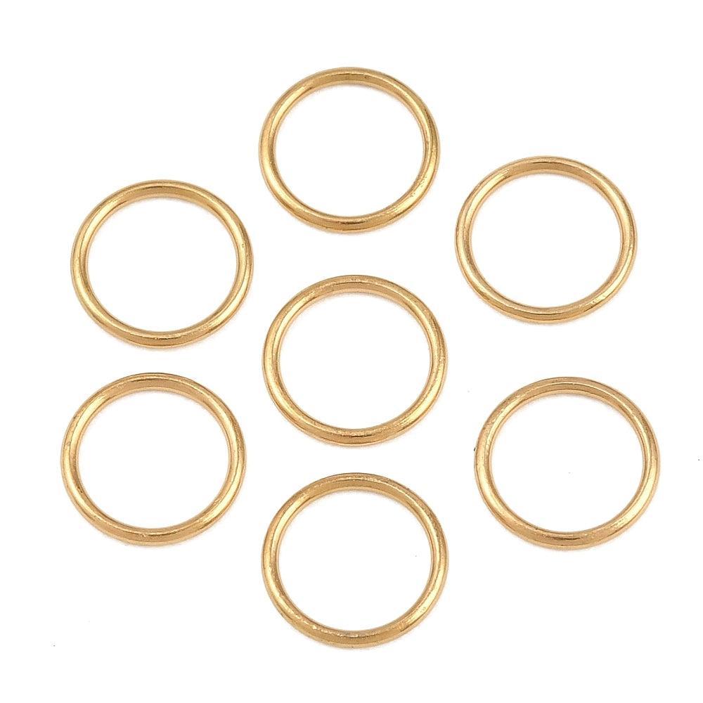 Dichte Ringetjes Premium RVS Goud 8x0.8mm - per stuk-Onderdelen-Kraaltjes van Renate