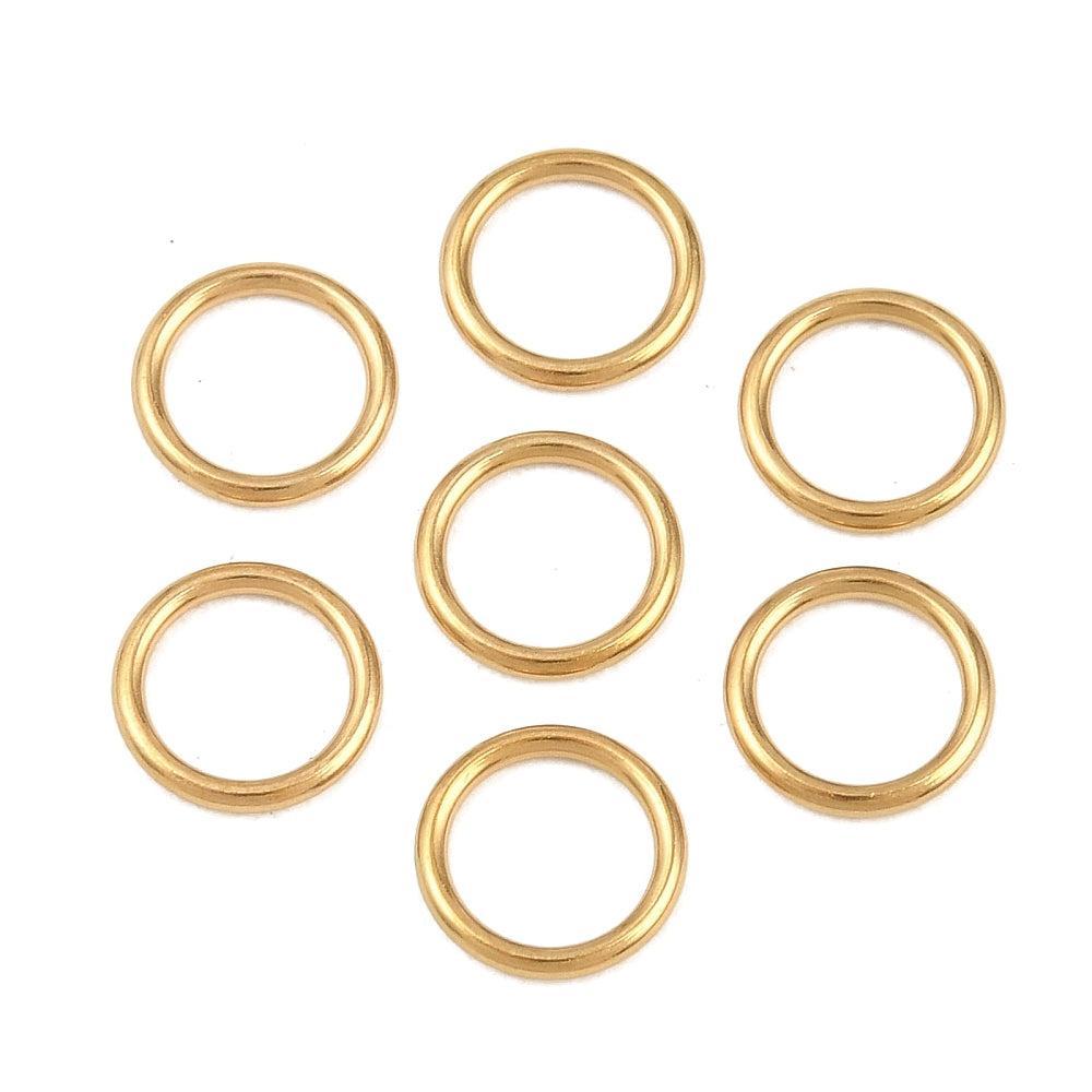 Dichte Ringetjes Premium RVS Goud 8x1mm - per stuk-Onderdelen-Kraaltjes van Renate