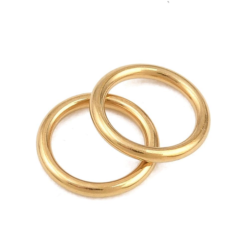 Dichte Ringetjes Premium RVS Goud 8x1mm - per stuk-Onderdelen-Kraaltjes van Renate