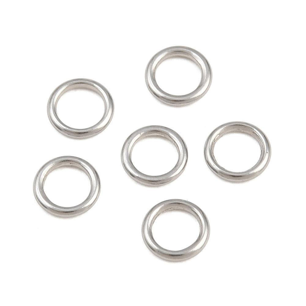 Dichte Ringetjes RVS Zilver 5x0.8mm - per stuk-Onderdelen-Kraaltjes van Renate