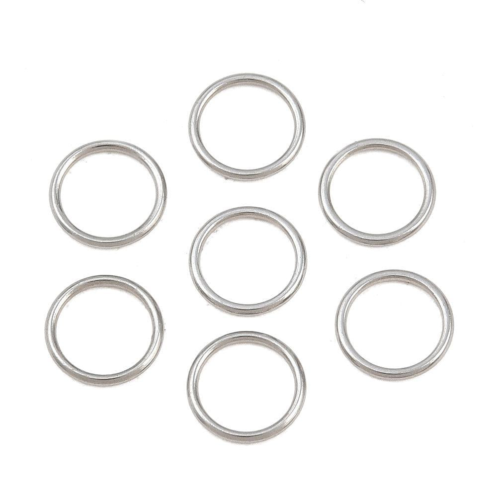 Dichte Ringetjes RVS Zilver 6x0.6mm - per stuk-Onderdelen-Kraaltjes van Renate