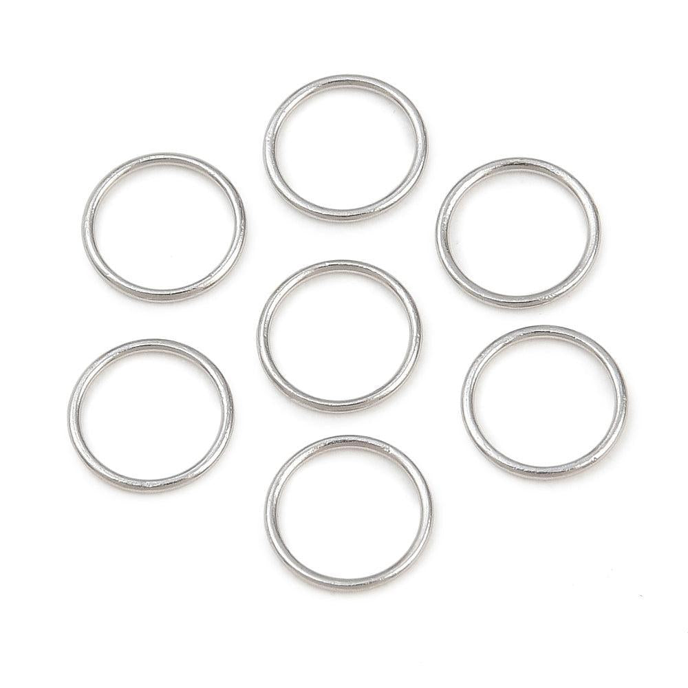 Dichte Ringetjes RVS Zilver 7x0.6mm - per stuk-Onderdelen-Kraaltjes van Renate