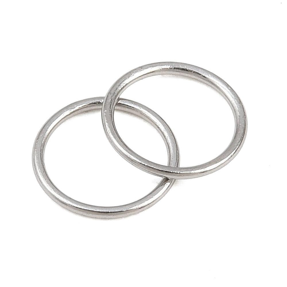 Dichte Ringetjes RVS Zilver 7x0.6mm - per stuk-Onderdelen-Kraaltjes van Renate