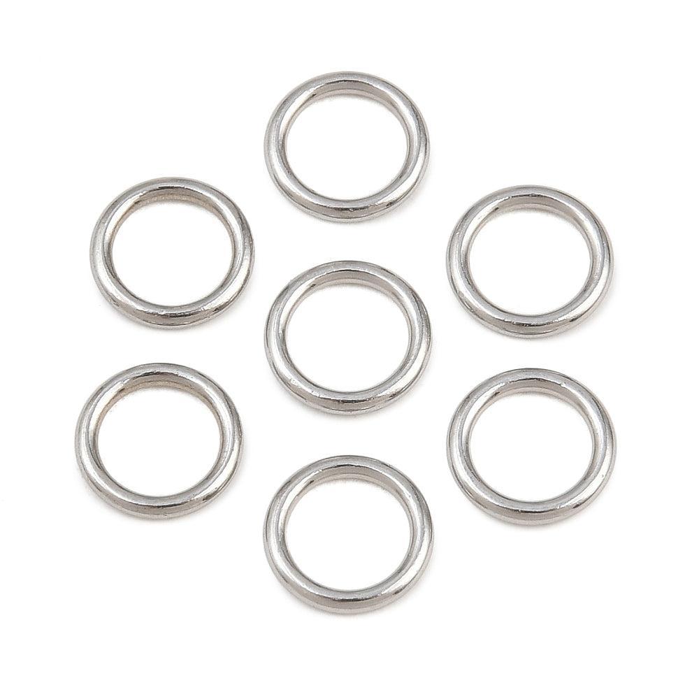 Dichte Ringetjes RVS Zilver 7x1mm - per stuk-Onderdelen-Kraaltjes van Renate