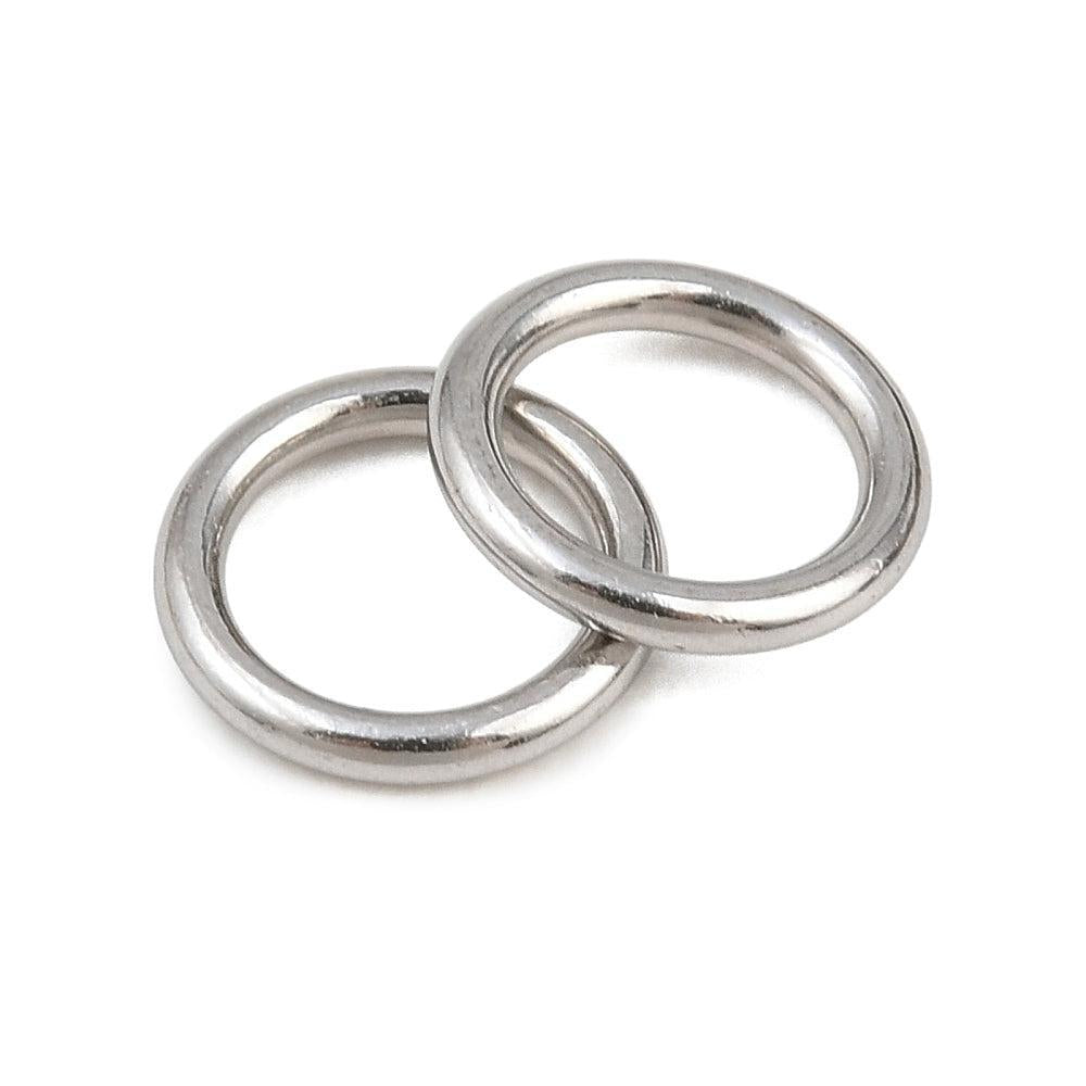Dichte Ringetjes RVS Zilver 7x1mm - per stuk-Onderdelen-Kraaltjes van Renate