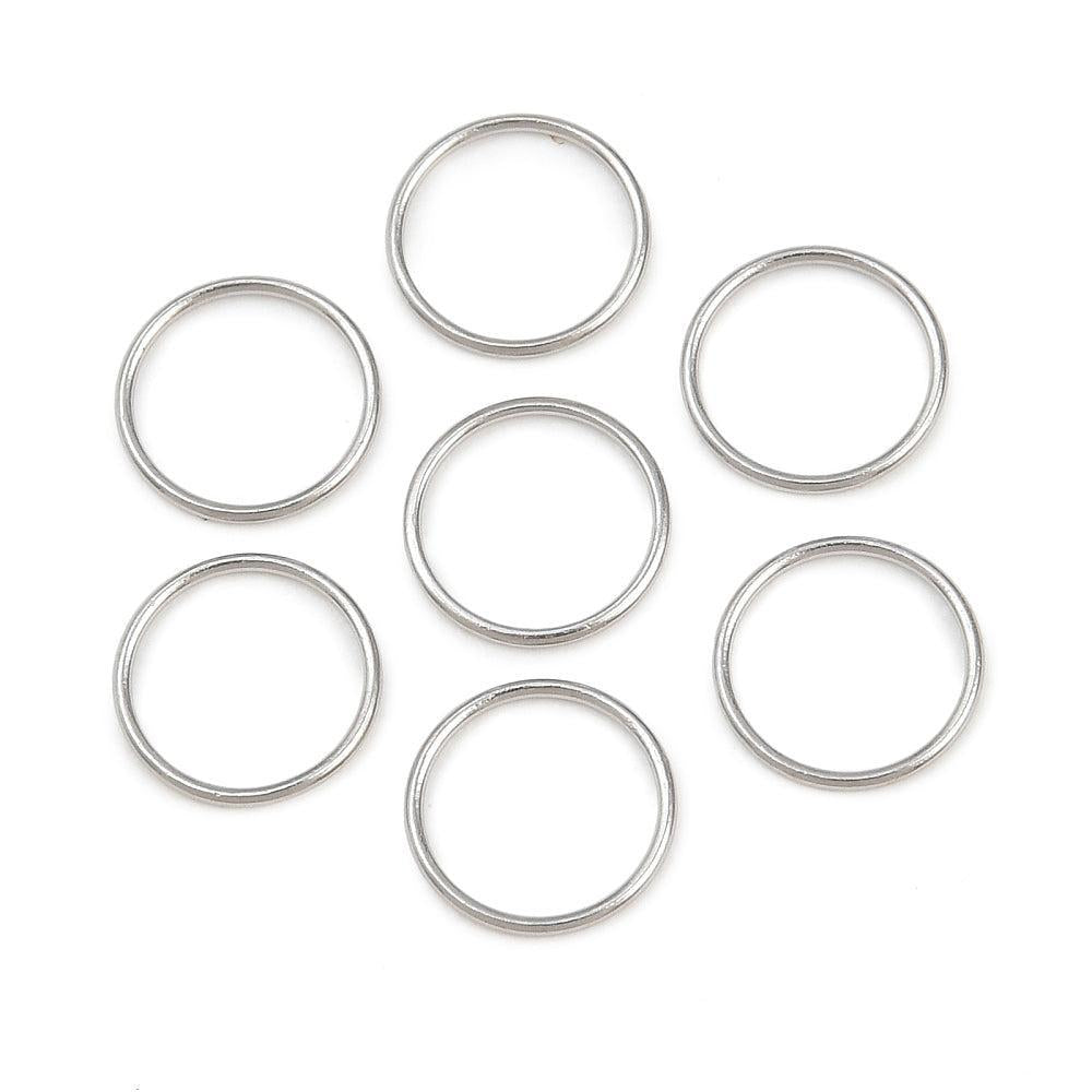 Dichte Ringetjes RVS Zilver 8x0.6mm - per stuk-Onderdelen-Kraaltjes van Renate