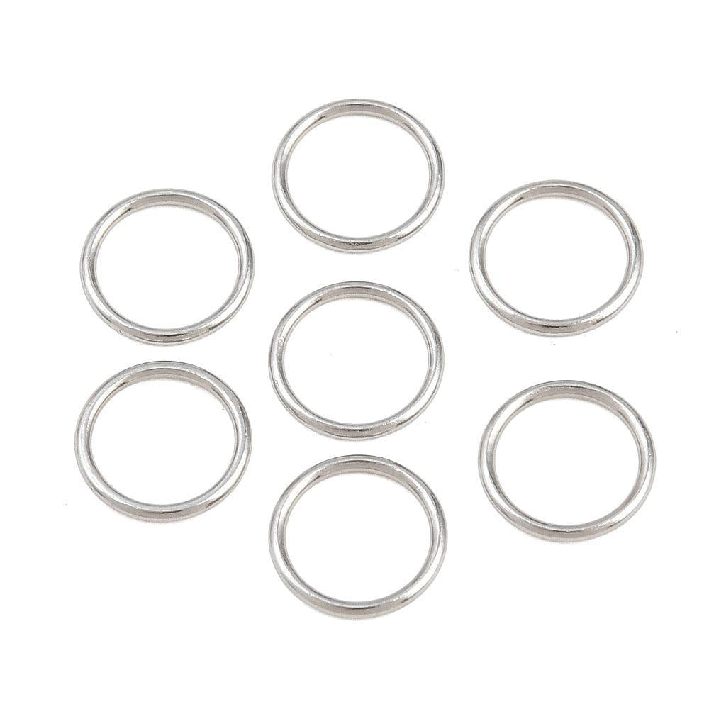 Dichte Ringetjes RVS Zilver 8x0.8mm - per stuk-Onderdelen-Kraaltjes van Renate