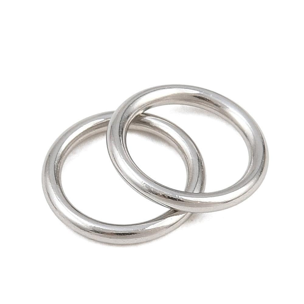 Dichte Ringetjes RVS Zilver 8x1mm - per stuk-Onderdelen-Kraaltjes van Renate