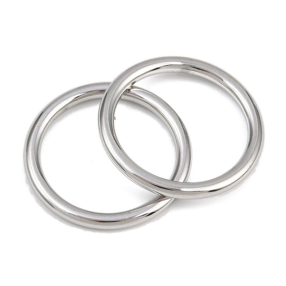 Dichte ring RVS Zilver 20mm - per stuk-Onderdelen-Kraaltjes van Renate