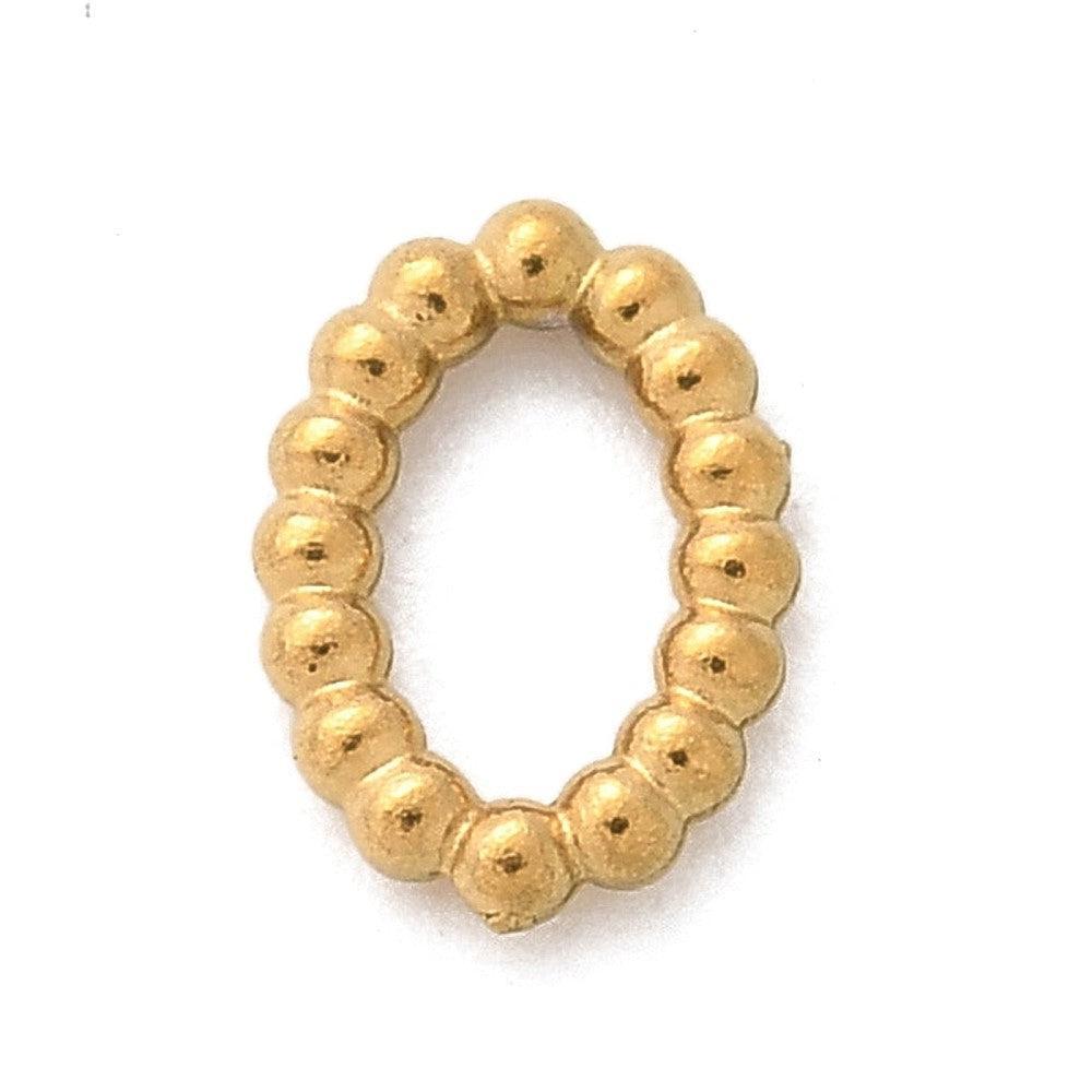 Dichte ring ovaal Goud RVS 18Kr 7x5mm- per stuk-bedels-Kraaltjes van Renate