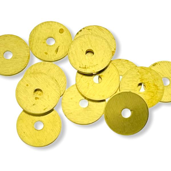 Disc gold plated 6x0,5mm - 20 stuks-Kraaltjes van Renate