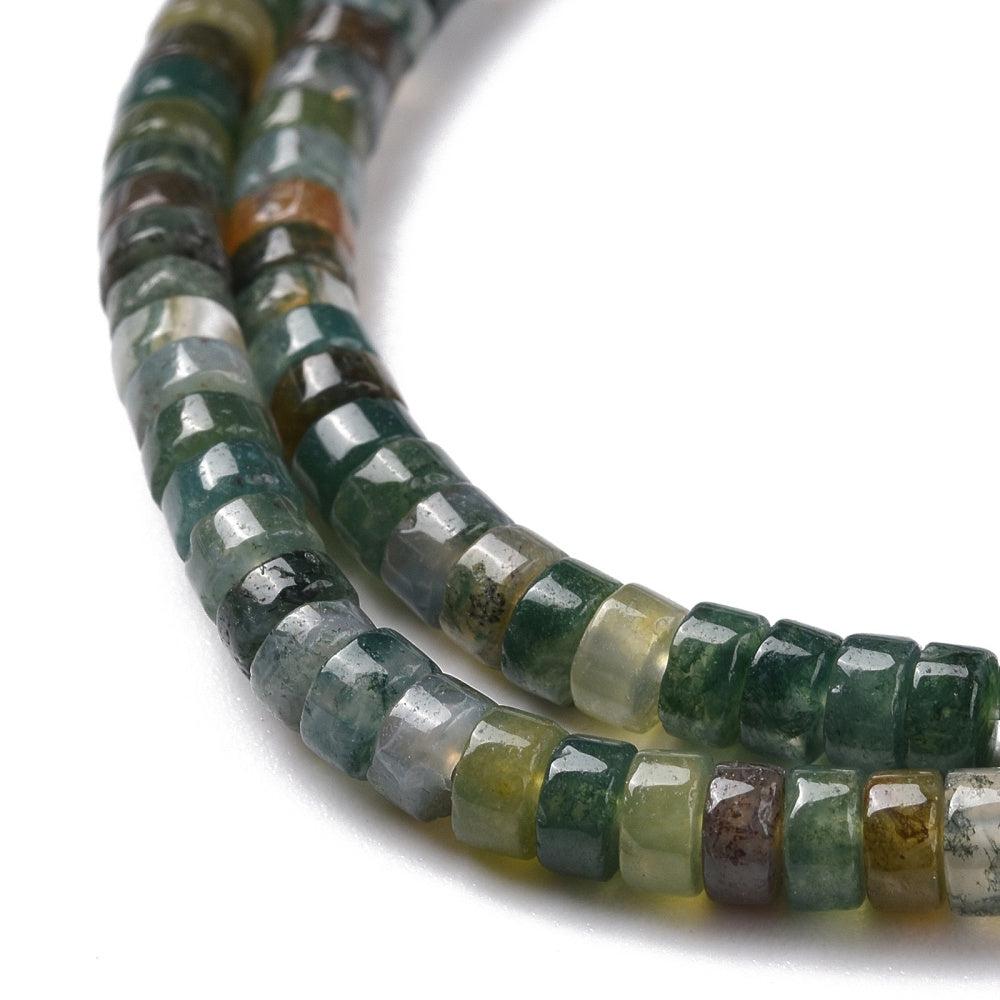 Disc indian agaat mix 4x2mm- per 10 stuks-Kralen-Kraaltjes van Renate