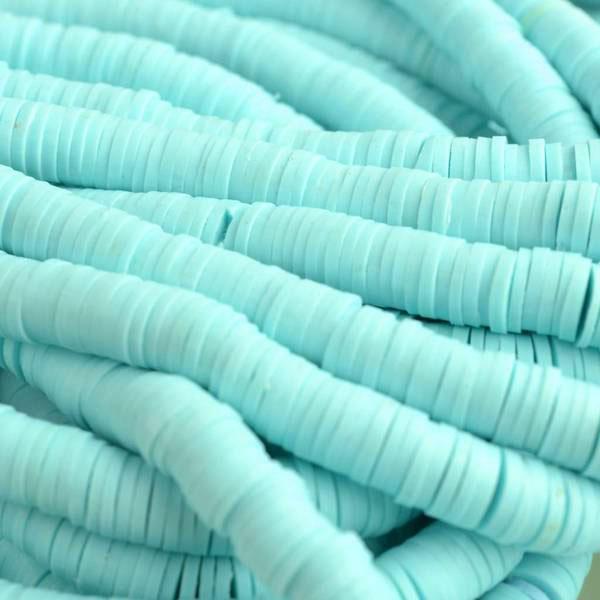 Hele streng Disc kralen 4x1mm Aqua ±400 stuks-Kraaltjes van Renate