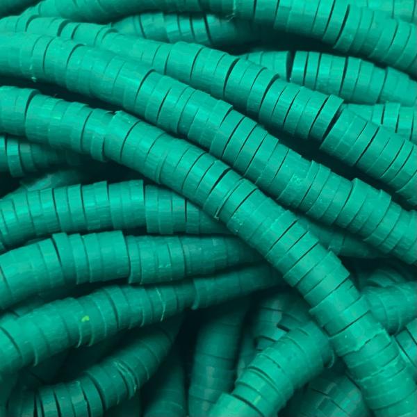 Hele streng Disc kralen 4x1mm Dark green ±400 stuks-Kraaltjes van Renate