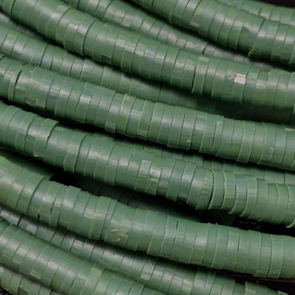 Hele streng Disc kralen 4x1mm Dark green ±400 stuks-Kraaltjes van Renate
