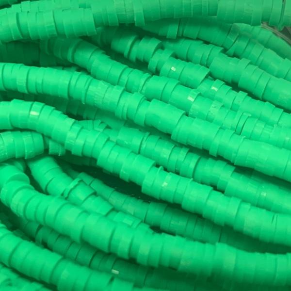 Hele streng Disc kralen 4x1mm Green ±400 stuks-Kraaltjes van Renate