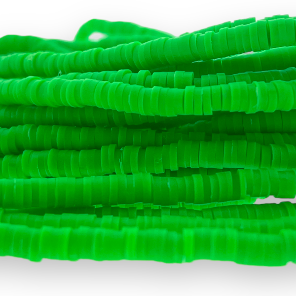 Disc kralen polymeer 4x1mm Green ±400 stuks-Kralen-Kraaltjes van Renate