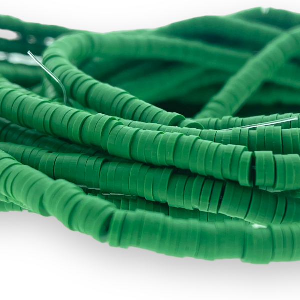 Disc kralen polymeer 4x1mm Jeep green ±400 stuks-Kralen-Kraaltjes van Renate