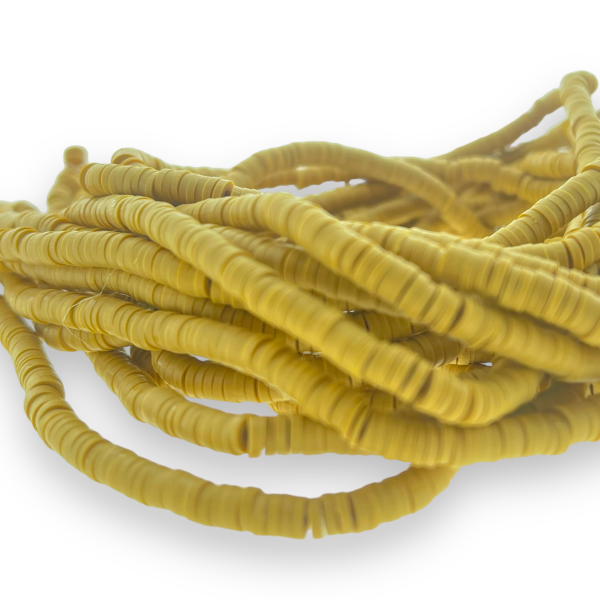 Disc kralen polymeer 4x1mm Khaki ±400 stuks-Kralen-Kraaltjes van Renate