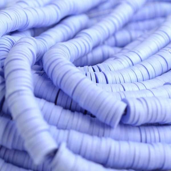 Hele streng disc kralen 4x1mm Licht blauw lila ±400 stuks-Kraaltjes van Renate