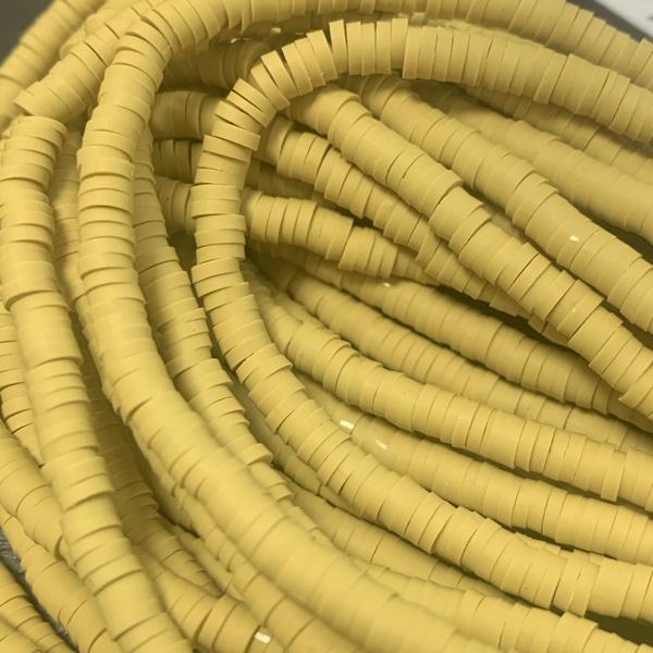 Hele streng Disc kralen 4x1mm Light Khaki ±400 stuks-Kraaltjes van Renate