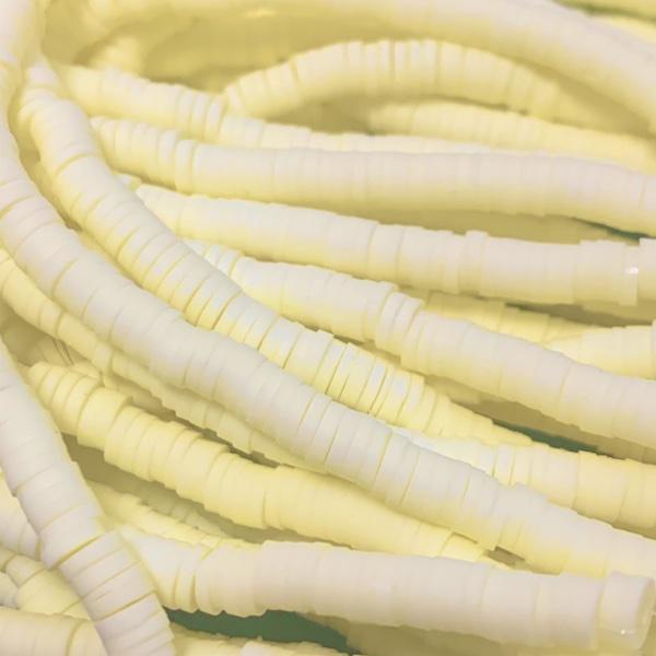 Hele streng Disc kralen 4x1mm Light Yellow ±400 stuks-Kraaltjes van Renate