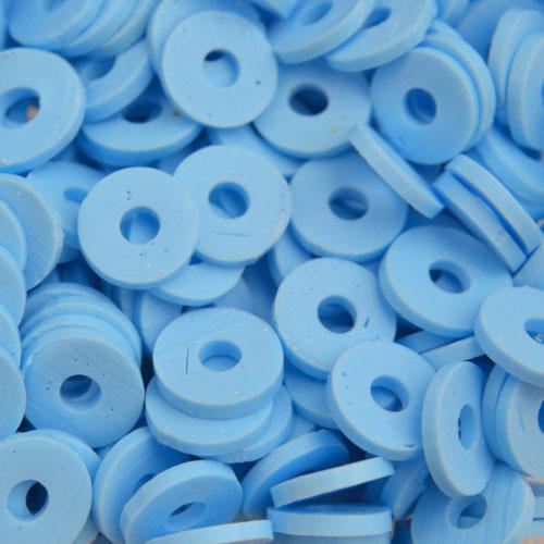 Hele streng Disc kralen 4x1mm Light blue ±400 stuks-Kraaltjes van Renate