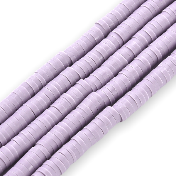 Disc kralen polymeer 4x1mm Lila grijs ±400 stuks-Kralen-Kraaltjes van Renate