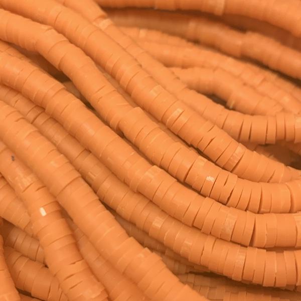 Hele streng Disc kralen 4x1mm Orange ±400 stuks-Kraaltjes van Renate
