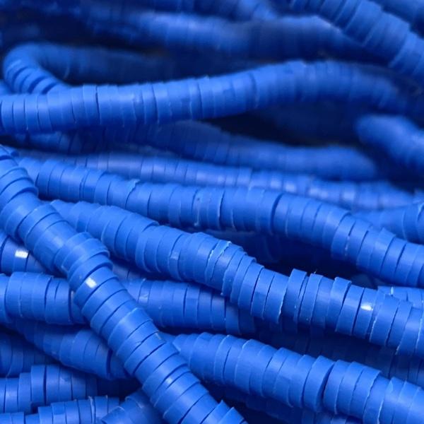 Hele streng Disc kralen 4x1mm Royal blue ±400 stuks-Kralen-Kraaltjes van Renate