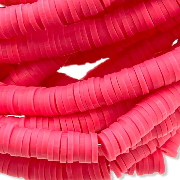 Hele streng disc kralen 4x1mm Salmon - ±40cm-Kraaltjes van Renate