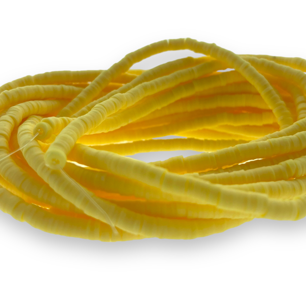 Disc kralen polymeer 4x1mm Soft Corn yellow ±400 stuks-Kralen-Kraaltjes van Renate