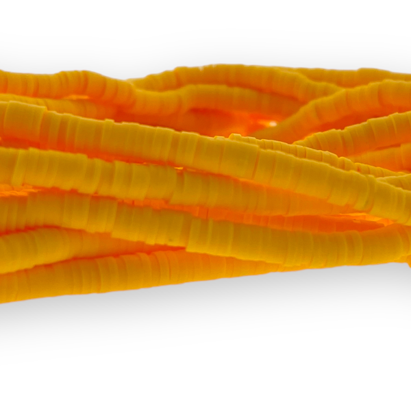Disc kralen polymeer 4x1mm Tropical Orange ±400 stuks-Kralen-Kraaltjes van Renate
