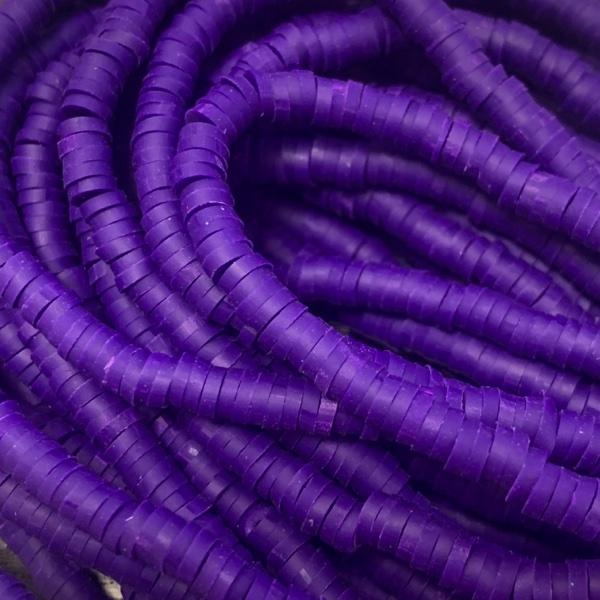 Hele streng Disc kralen 4x1mm Wine purple ±400 stuks-Kraaltjes van Renate