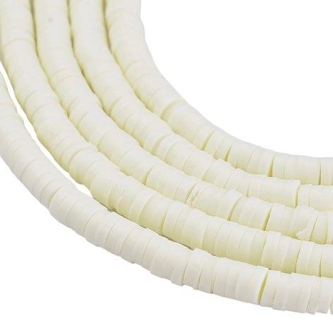 Disc kralen polymeer 4x1mm light yellow ±400 stuks-Kralen-Kraaltjes van Renate