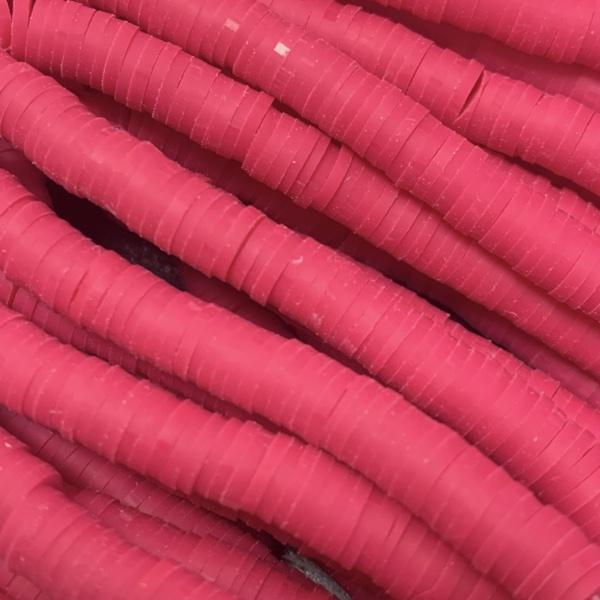 Hele streng disc kralen 6x1mm Cerise red - ±40cm-Kralen-Kraaltjes van Renate