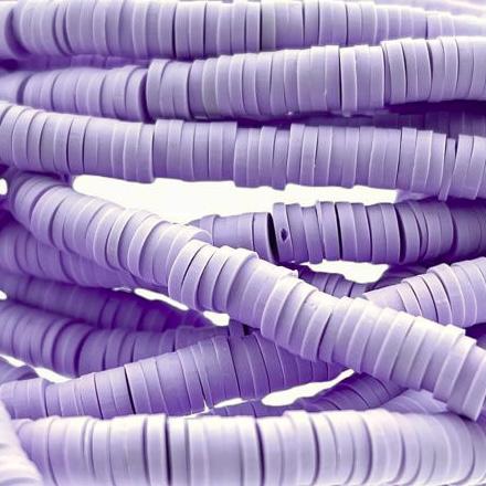 Hele streng Disc kralen 6x1mm Cold purple - ±400 stuks-Kralen-Kraaltjes van Renate