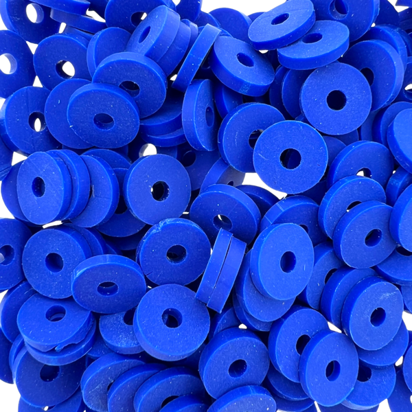 Disc kralen polymeer 6x1mm Dark blue ±200 stuks-Kralen-Kraaltjes van Renate