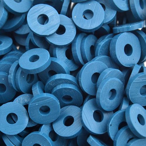 Hele streng Disc kralen 6x1mm Dark teal blue ±400 stuks-Kraaltjes van Renate