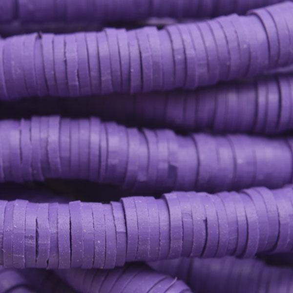 Hele streng Disc kralen 6x1mm Donker paars ±400 stuks-Kraaltjes van Renate