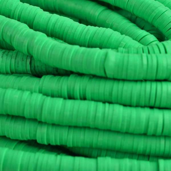 Hele streng Disc kralen 6x1mm Fel groen ±400 stuks-Kraaltjes van Renate