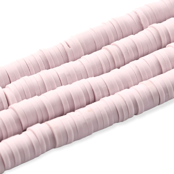 Disc kralen polymeer 6x1mm Licht roze - ±400 stuks-Kralen-Kraaltjes van Renate