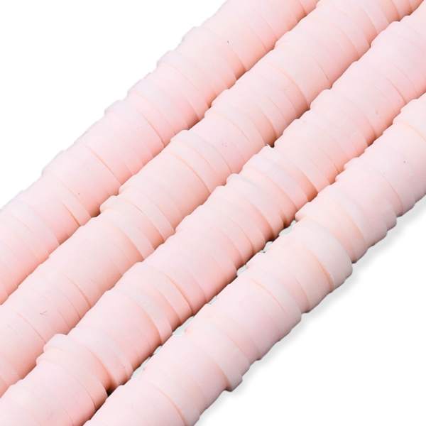 Disc kralen polymeer 6x1mm Licht roze - ±400 stuks-Kralen-Kraaltjes van Renate