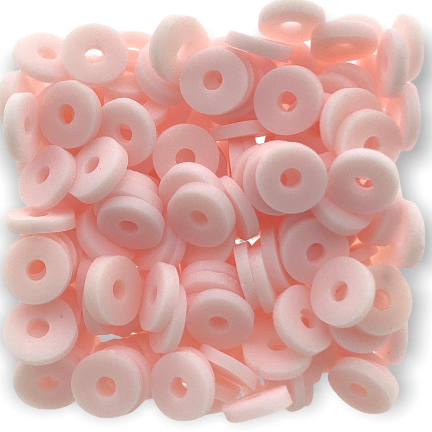 Disc kralen polymeer 6x1mm Lichtroze ±200 stuks-Kralen-Kraaltjes van Renate