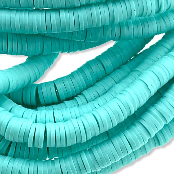 Hele streng disc kralen 6x1mm Light blue - ±40cm-Kraaltjes van Renate