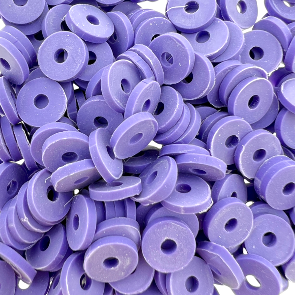 Disc kralen polymeer 6x1mm Medium purple ±200 stuks-Kralen-Kraaltjes van Renate